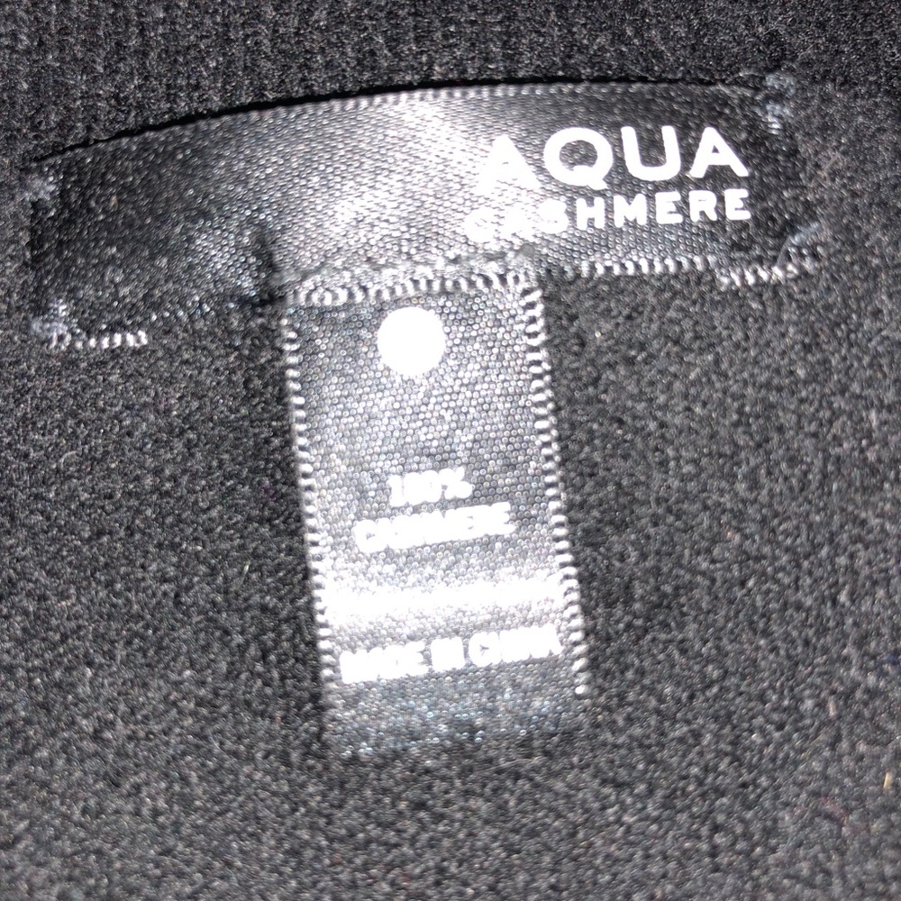 Aqua black cashmere v neck sweater